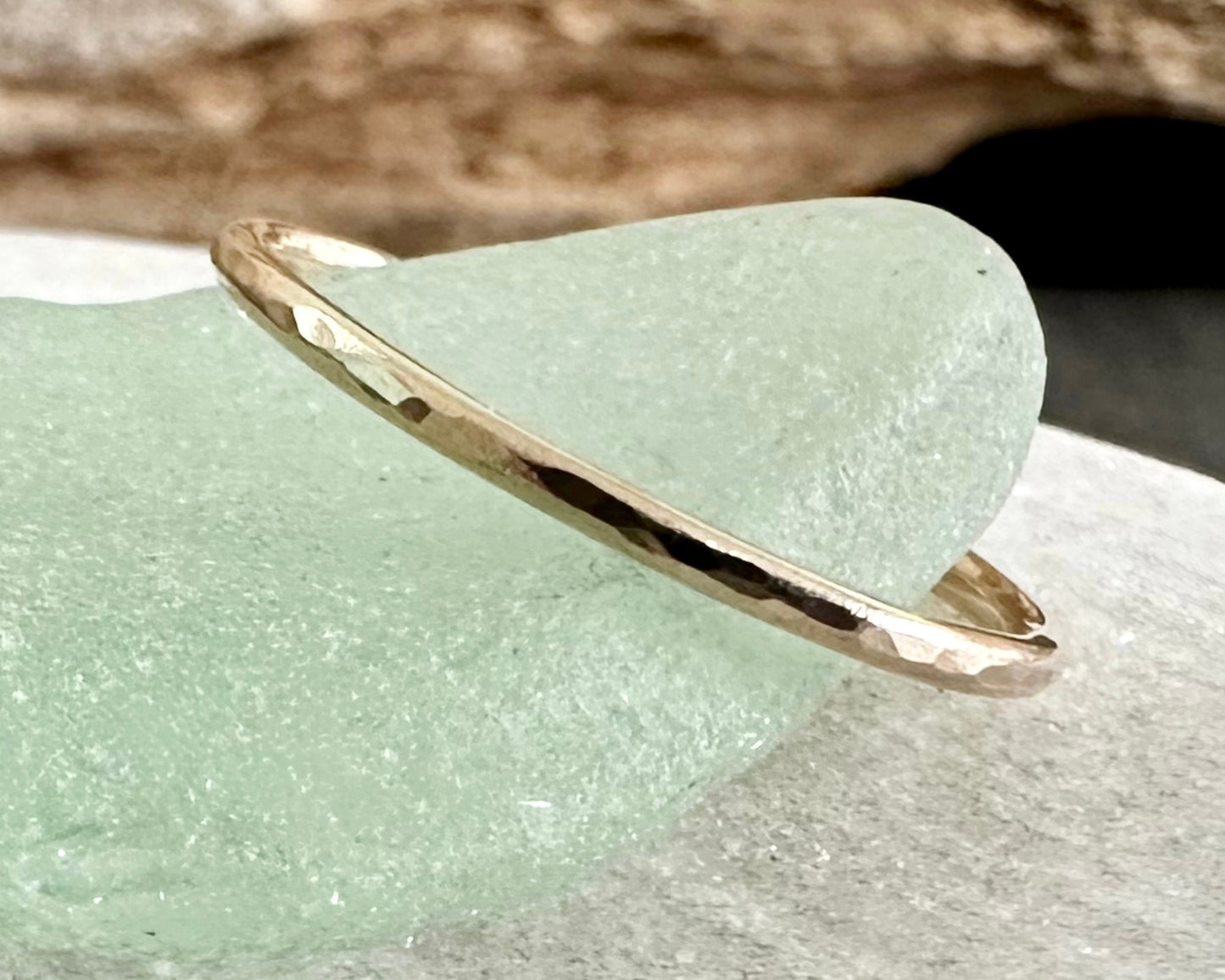 Solid 9ct Gold Ring, 1.2mm, 1.5mm 1.8mm, Facet Hammered Effect Minimalist Ring, Hallmarked Handmade Gold Stackable Ring, Custom Wedding Band