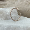 Hand Twisted Rope Ring - 9ct Yellow Gold & 9ct Rose Gold