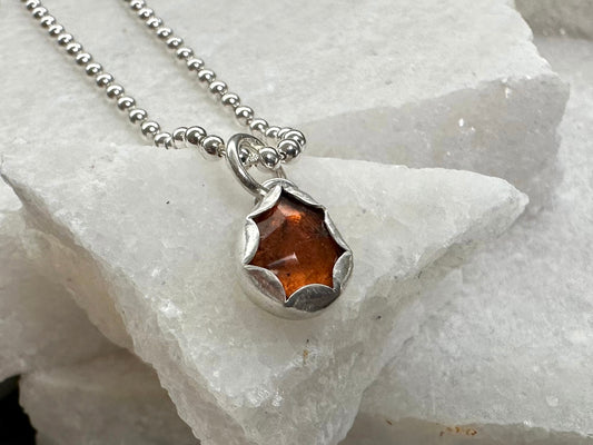 Hessonite Garnet one of a kind pendant