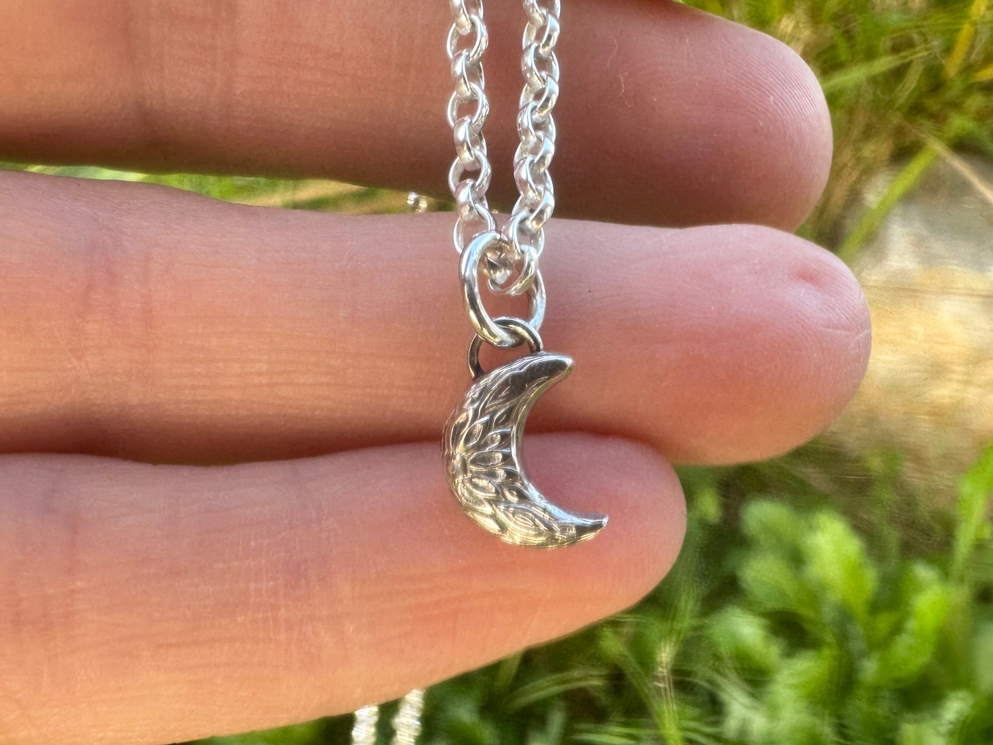 925 Sterling Silver Crescent Moon Charm