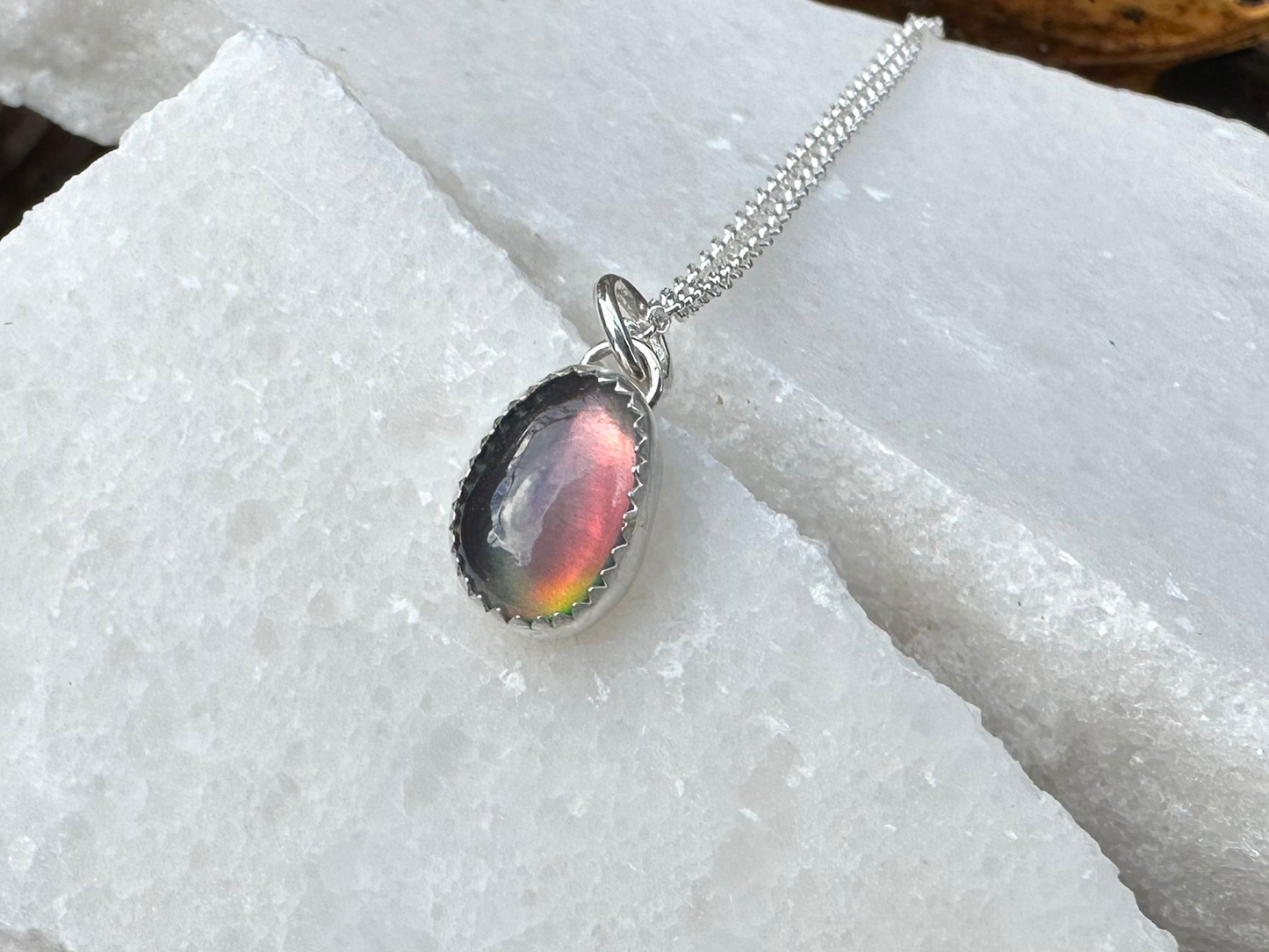 Aurora Opal one of a kind pendant