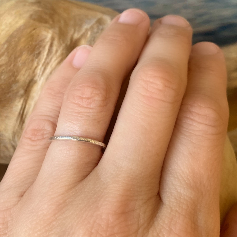 
                  
                    Set of three Shiny 1.8mm 925 Sterling Silver Stacking Rings, Ripple Hammered Effect Minimalist Ring Band, Handmade Stacking Ring
                  
                
