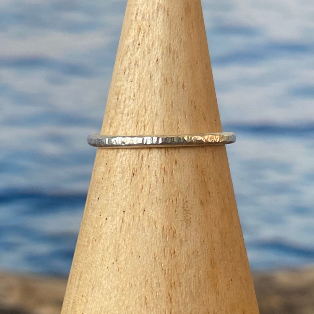 
                  
                    Set of three Shiny 1.8mm 925 Sterling Silver Stacking Rings, Ripple Hammered Effect Minimalist Ring Band, Handmade Stacking Ring
                  
                