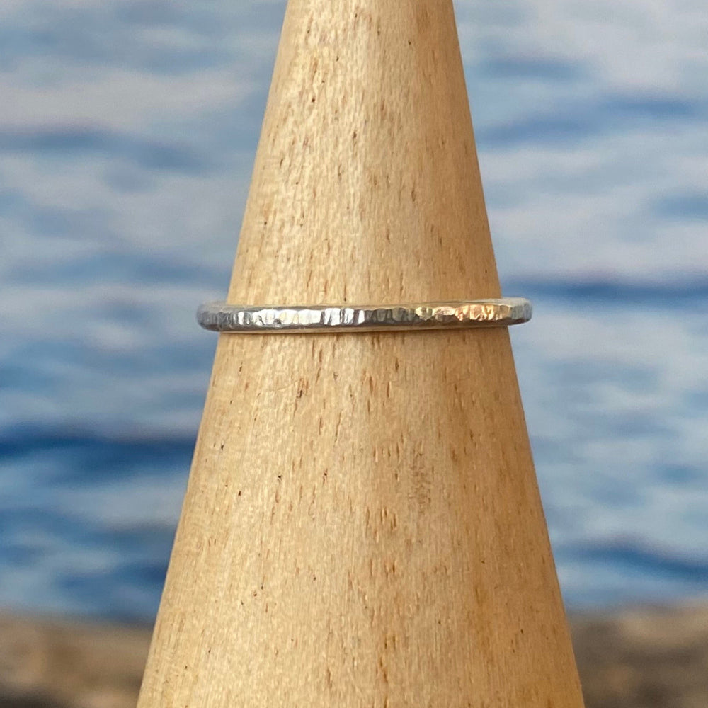 
                  
                    Simple Stacking Ring Set, 925 Sterling Silver 1.8mm Ring, Minimalist Ring Set, Hammered Ring, Shiny Ring, Handmade Ring Band
                  
                