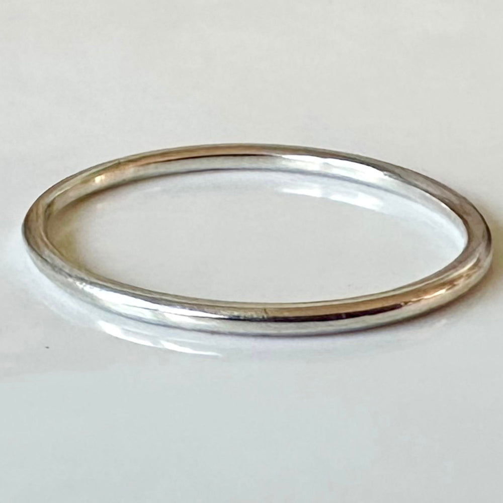 
                  
                    Solid 9ct Gold and 925 Sterling Silver Ring Set, Hallmarked 1.2mm, 1.5mm, 1.8mm Gold and Silver Plain Ring Band Set of Two
                  
                