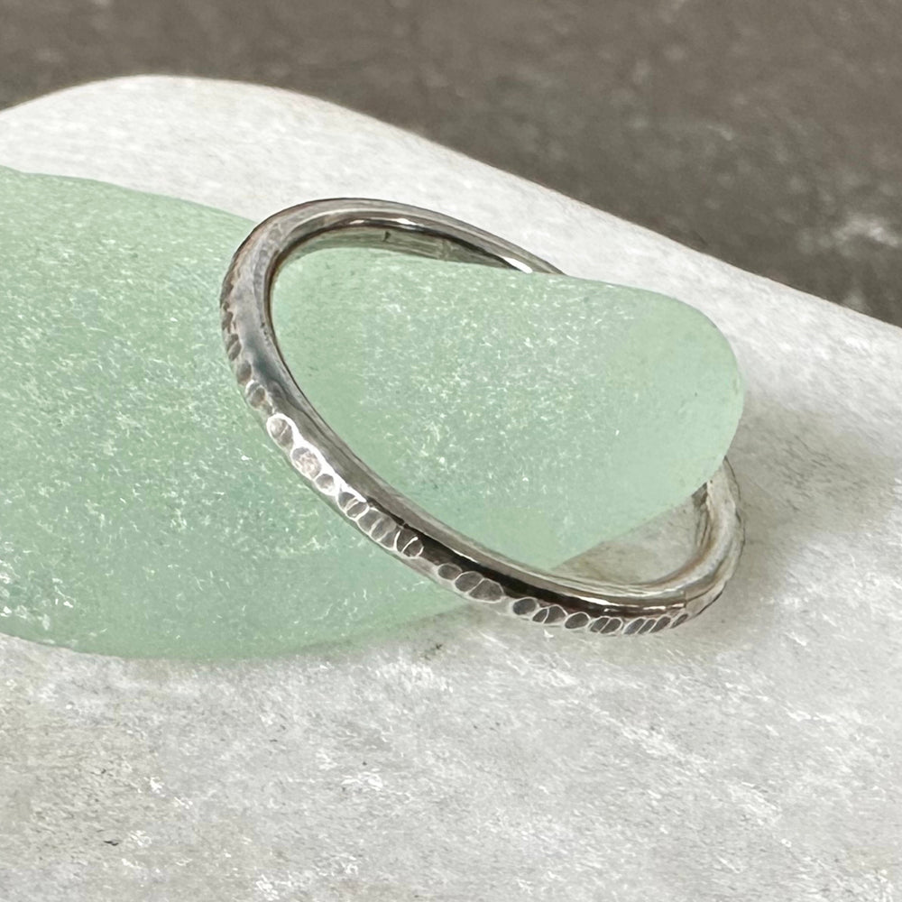
                  
                    Oxodised 925 Sterling Silver Ring, Ripple Hammered Effect Minimalist Ring Band, 1.2mm, 1.5mm, 1.8mm, Oxodised Handmade Stacking Ring
                  
                