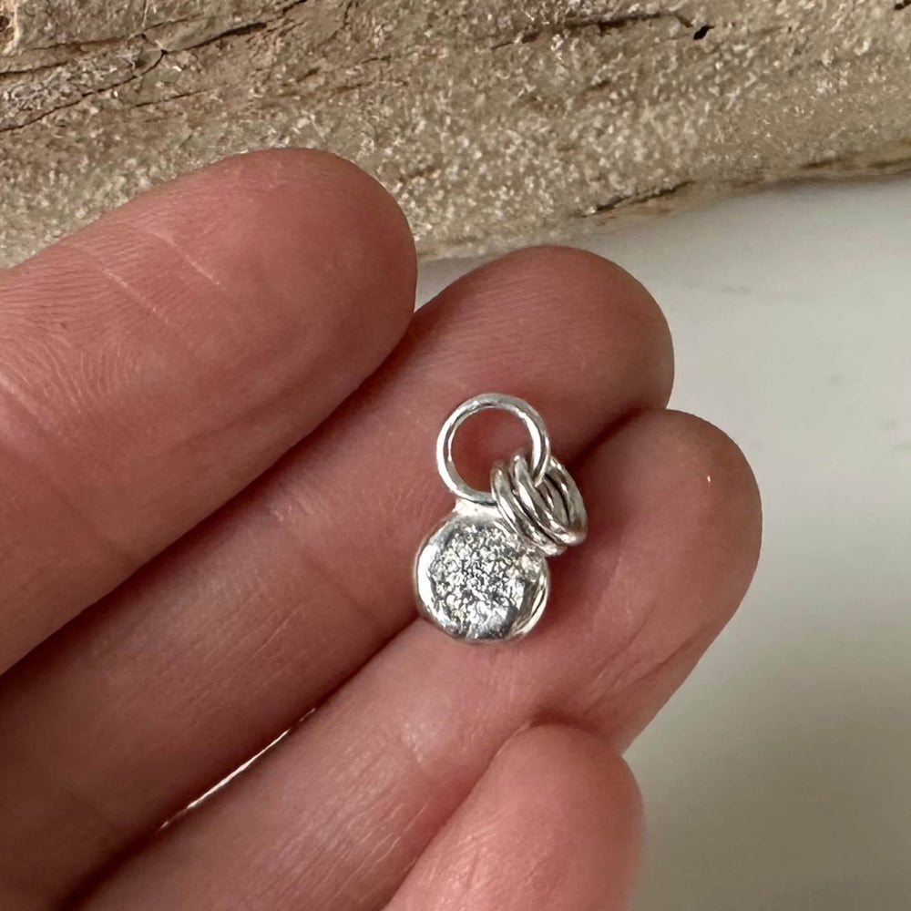 
                  
                    Sterling Silver Nugget Pendant, Freeform Sterling Silver Necklace, Handmade Sterling Silver Ball Pendant, 925 Blob, Bridesmaid Gift
                  
                