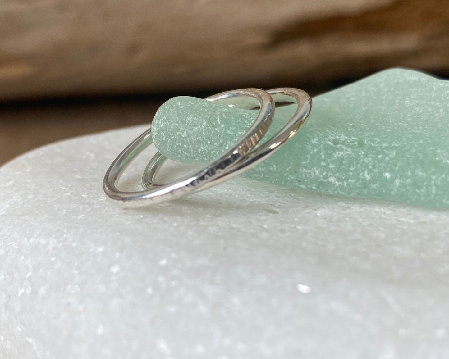 Simple Stacking Ring Set, 925 Sterling Silver 1.8mm Ring, Minimalist Ring Set, Hammered Ring, Shiny Ring, Handmade Ring Band