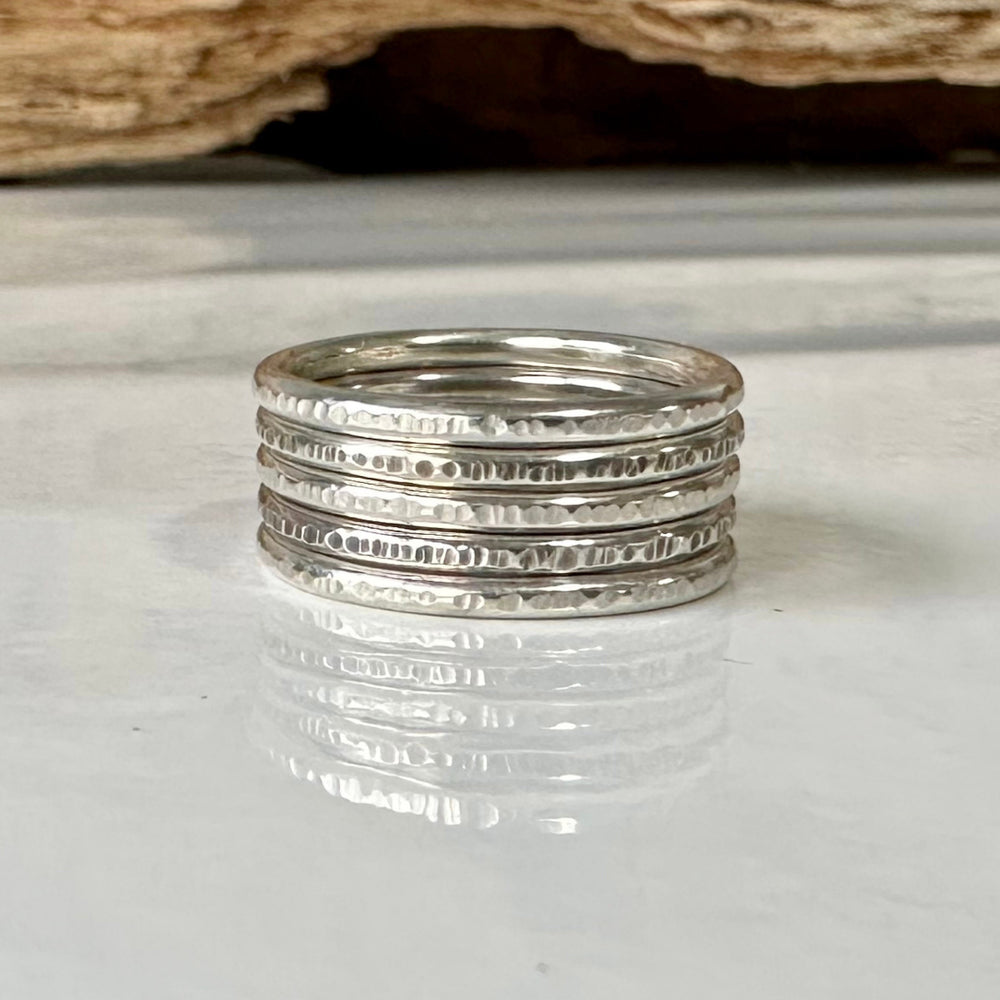 
                  
                    Oxodised 925 Sterling Silver Ring, Ripple Hammered Effect Minimalist Ring Band, 1.2mm, 1.5mm, 1.8mm, Oxodised Handmade Stacking Ring
                  
                