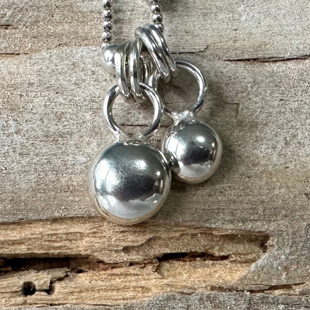 
                  
                    Sterling Silver Nugget Pendant, Freeform Sterling Silver Necklace, Handmade Sterling Silver Ball Pendant, 925 Blob, Bridesmaid Gift
                  
                