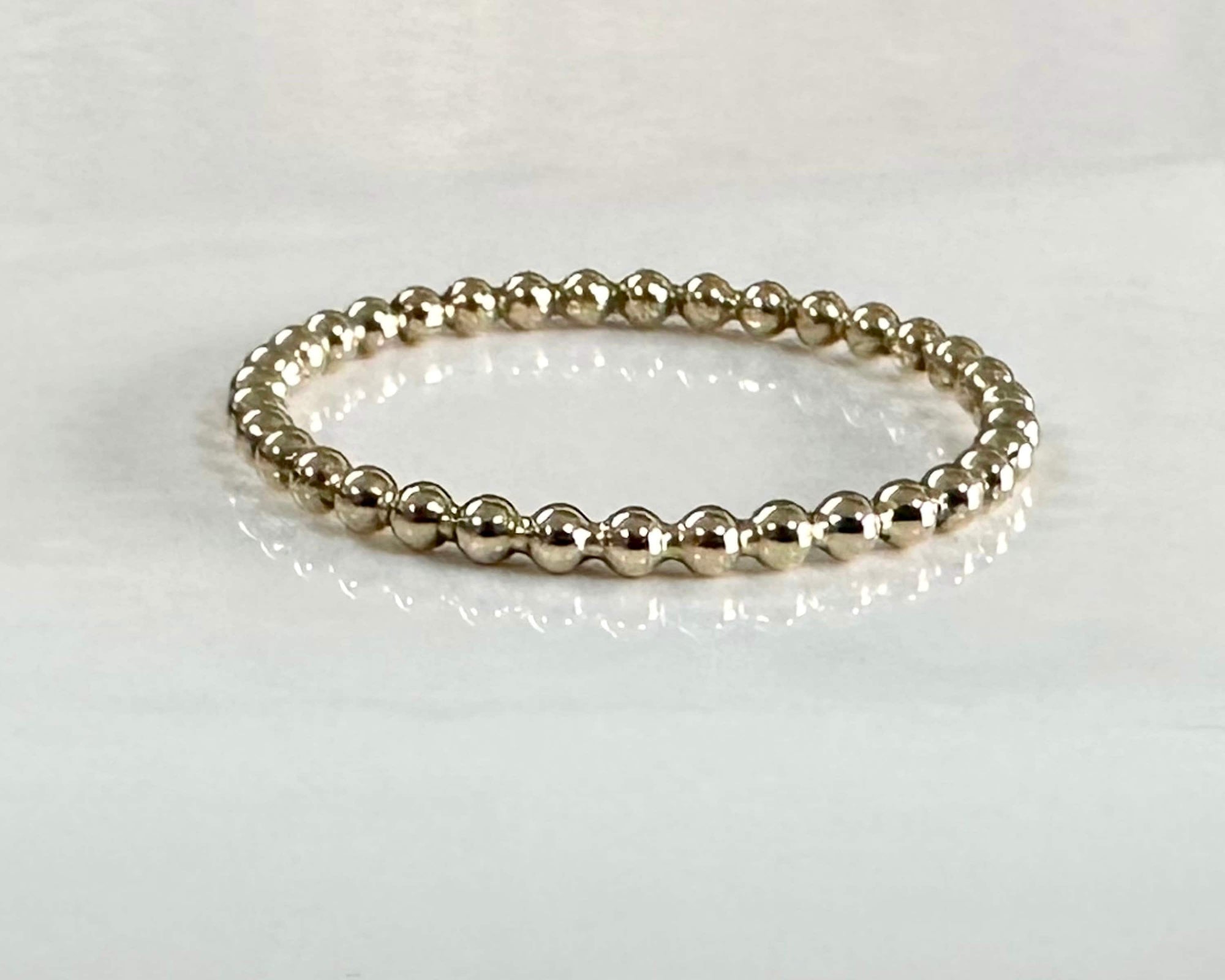 Solid 9ct Gold Ring, 1.5mm, 2mm, Gold Bubble Ring, Minimalist Ring Band, Hadmade Gold Stackable Ring, Bead Ring, Eternity Band