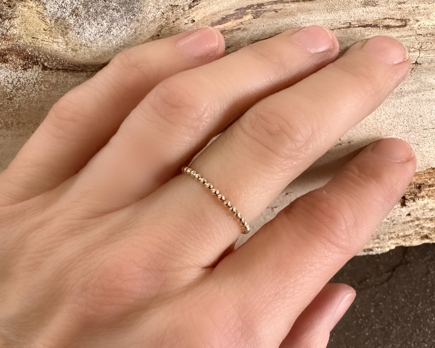 Solid 9ct Gold Ring, 1.5mm, 2mm, Gold Bubble Ring, Minimalist Ring Band, Hadmade Gold Stackable Ring, Bead Ring, Eternity Band