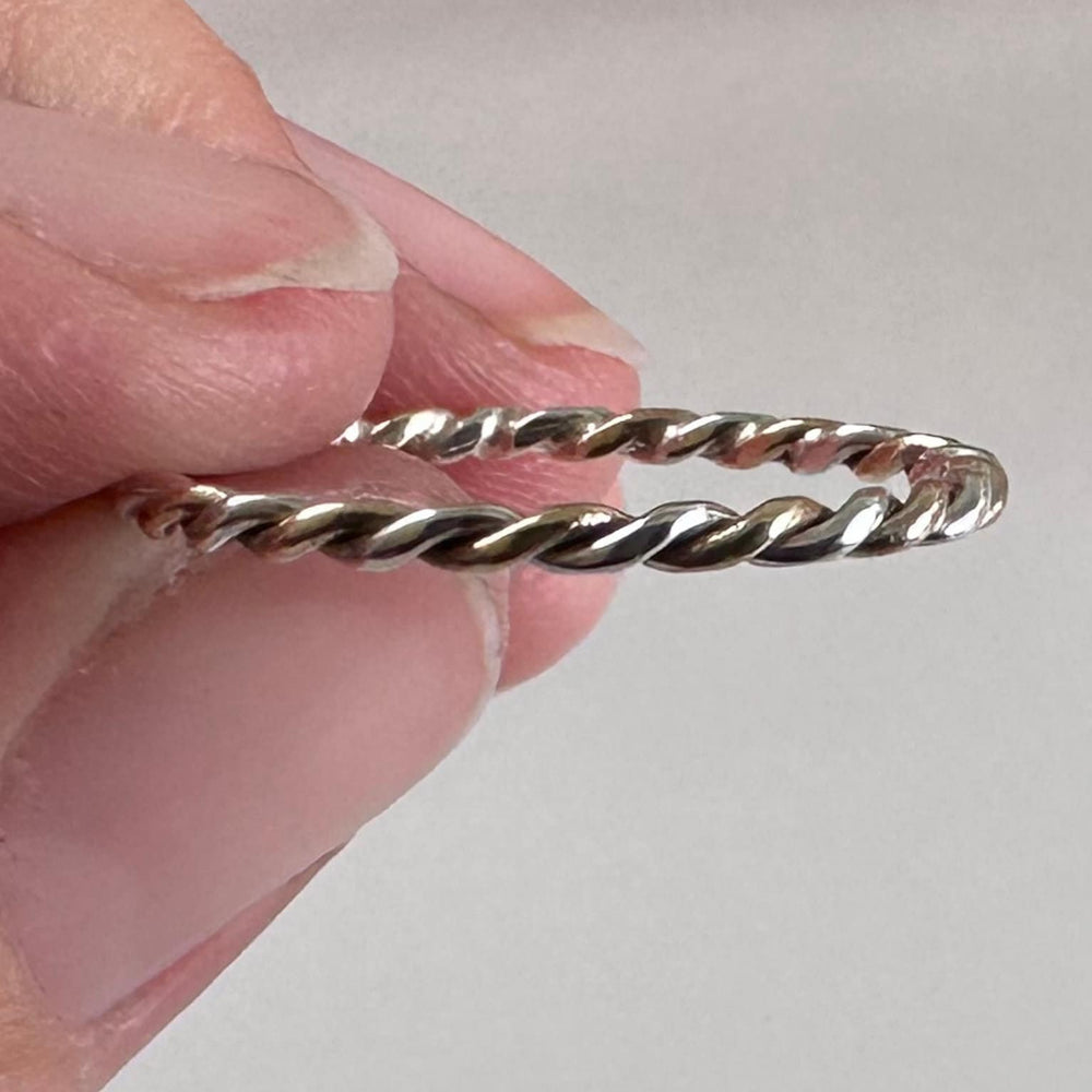 
                  
                    Solid 9ct Gold and Sterling Silver Ring, Mixed Metal Rope Ring, Twisted Ring, Handmade Precious Metal Stacking Ring.
                  
                