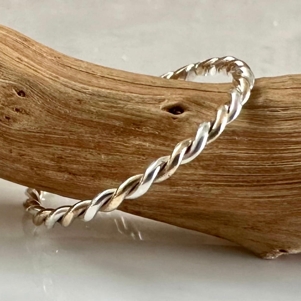 
                  
                    Solid 9ct Gold and Sterling Silver Ring, Mixed Metal Rope Ring, Twisted Ring, Handmade Precious Metal Stacking Ring.
                  
                
