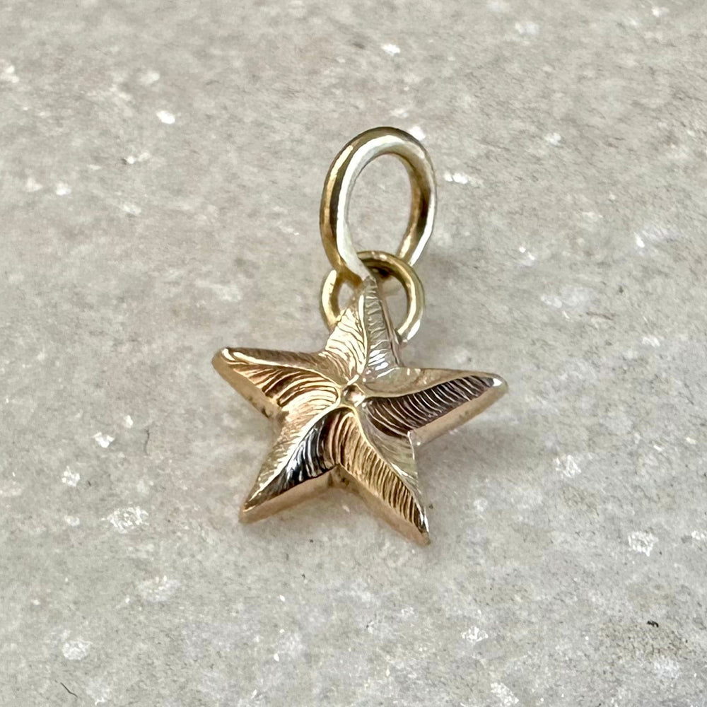 
                  
                    Solid 9ct gold Starfish pendant charm necklace, handmade from recycled 9ct gold, made to order
                  
                