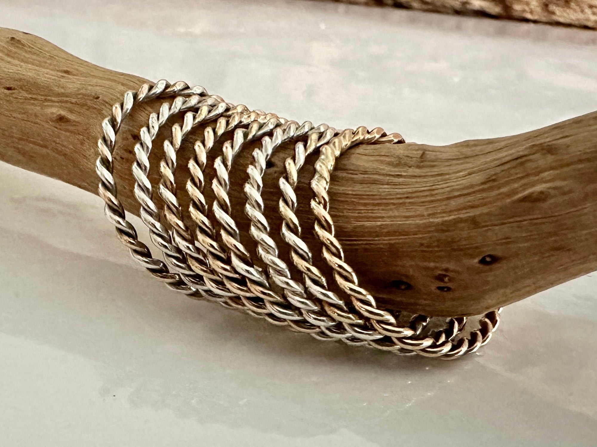 Solid 9ct Yellow Gold Hand Twisted Rope Ring – South Coast Jewellery